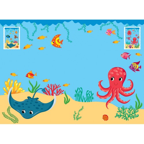 Книжка А4 "Прості аплікації великими наліпками. Морські пригоди" №5105/УЛА/(30)