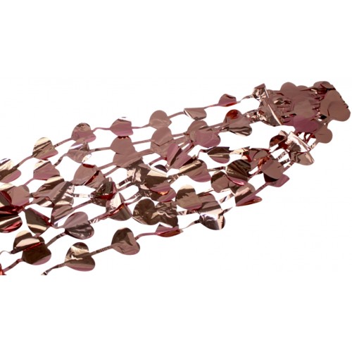 Шторка для фотозони 1х2м рожеве золото серця