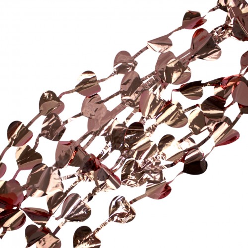 Шторка для фотозони 1х2м рожеве золото серця