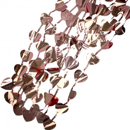 Шторка для фотозони 1х2м рожеве золото серця