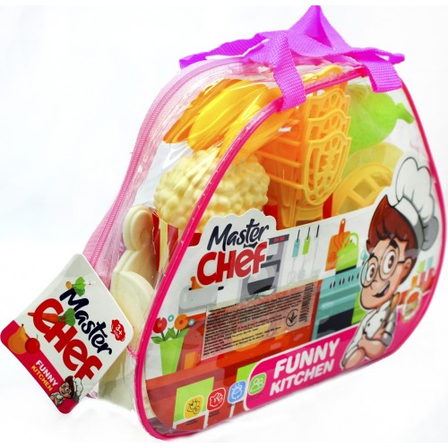 Їдальна: стіл,стільці 4шт,холодильник,посуд,продукти,в сумці,25х19х6см №99-12(60)