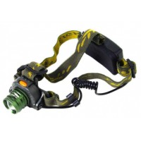 Ліхтар налобний акум.метал./пласт. ЗП zoom,датчик руху,220/12В,2х18650mAh,4реж.№BL-6616-T6