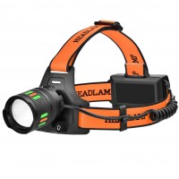 Ліхтар налоб.акум. метал. ЗП TypeC,zoom,2х18650mAh,3реж.№BL-T203-TG(PM10-TG+СОВ біл.черв.)