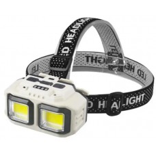 Ліхтар налобний акум. пласт. ЗП TypeC,4режими №HX-816(COB-біле+черв.)(40)