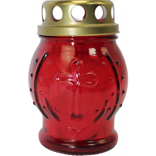 Лампада стеклянная цветная h-9 см (24) 