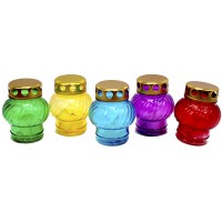 Лампада скляна кольорова h-11см (18)