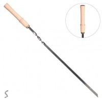 Шампур SS 560х10х3мм з дерев. ручкою №УК-Ш56Д(50)