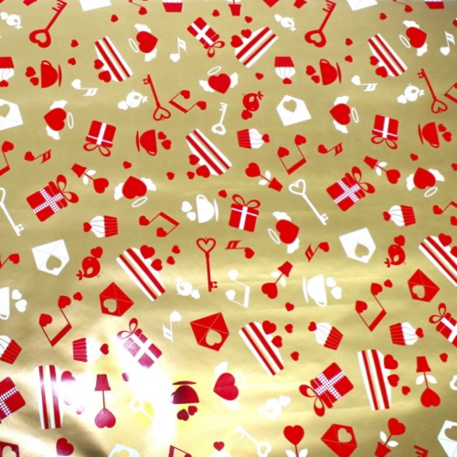 Папір пакувальний 70х100см Нотки №129/Фоліо/(100)(200)