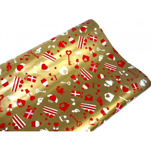 Папір пакувальний 70х100см Нотки №129/Фоліо/(100)(200)