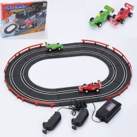 Трек на бат-ці/USBшнур,д/к(пульт на шнурі 2шт),машина 10см 2шт,в кор-ці,38х25х4,5см №2160