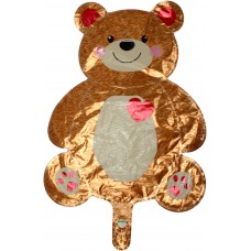 Кулька повітр. фольг. мала "Ведмедик з серцем" 45х30см №13986(50)