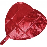Кулька повітр. фольгована 18"/45см "Серце" червона/Flexmetal/(1)(100)