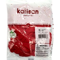 Кулька повітр. латексна 12"/30см "Серце" червона/Kalisan/(25)