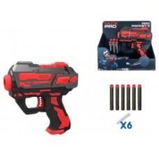 Пістолет 13см,кулі присоски 6шт,в кор-ці,20х18х5,5см №FJ8897(96)