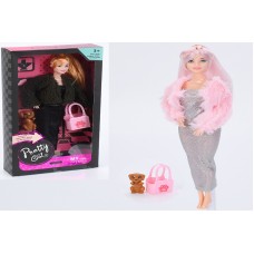 Лялька  29см,шарнірні руки,сумка,собака,2 види,в кор-ці,16х32,5х5см №YY2137J(80)