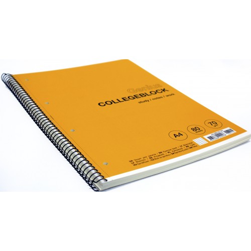 Коледж-блок А4+ 80арк. кліт. мат. лам.,кремовий блок №A4-080-6716K/Школярик/(4)(36)