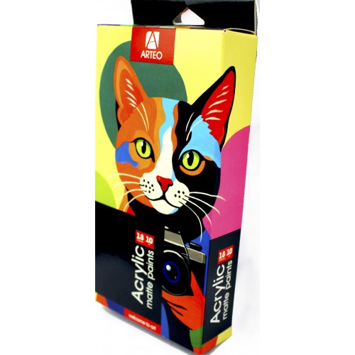 Набір акрил. фарб "Arteo" ColorCat 18х10мл матовий №322112009(16)