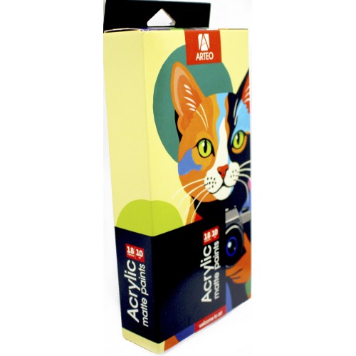 Набір акрил. фарб "Arteo" ColorCat 18х10мл матовий №322112009(16)