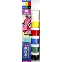 Набір акрил. фарб 6х10мл "Arteo" Animals для тканини №322113005(22)