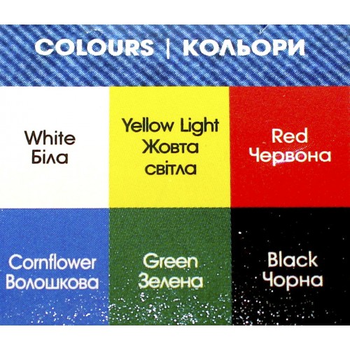 Набір акрил. фарб 6х10мл "Arteo" Flowers для тканини №322113001(20)