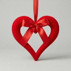 Підвіска декор. "Серце" 32см флокова №12025-001/2025-001/У