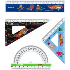 Набір геометричний "Kite" №HW25-282	 Hot Wheels (лін. 15см,2 косинця,транспортир)(24)(288)