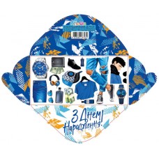 Конверт для грошей "З Днем народження!" чоловічий №КВ24-181/Мандарин/(10)(300)