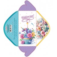 Конверт для грошей "Вітаємо!" №КВ25-176/Мандарин/(10)(300)