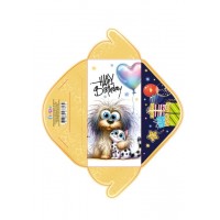 Конверт для грошей "Happy birthday" дитячий №КВ25-178/Мандарин/(10)(300)