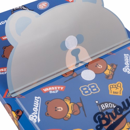 Папка "Yes" №492109 А4 з 20ф. "Line Friends. Brown" з кишенею