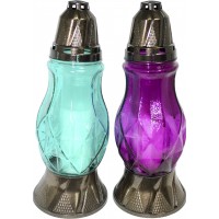 Лампада скляна h-30см "Ромб" кругла кольорова №436kt(8)