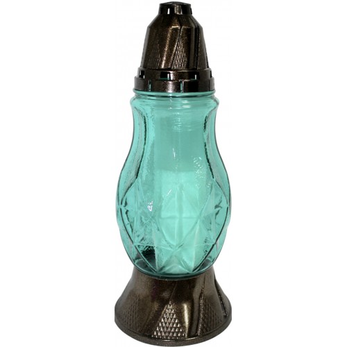 Лампада скляна h-30см "Ромб" кругла кольорова №436kt(8)