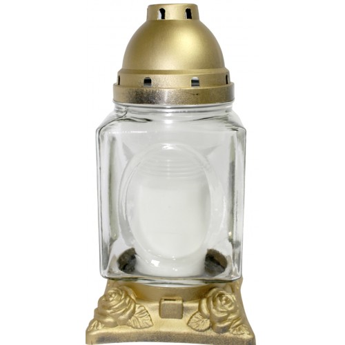 Лампада скляна h-30см "Троянда" квадрат прозора №№110ТЕ(4)