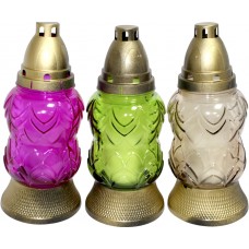 Лампада скляна h-26см кругла кольрова №ВТ-475(8)