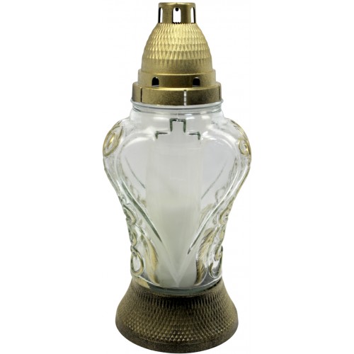 Лампада скляна h-28см "Візерунок" серце прозора №ВТ-960/920(7)