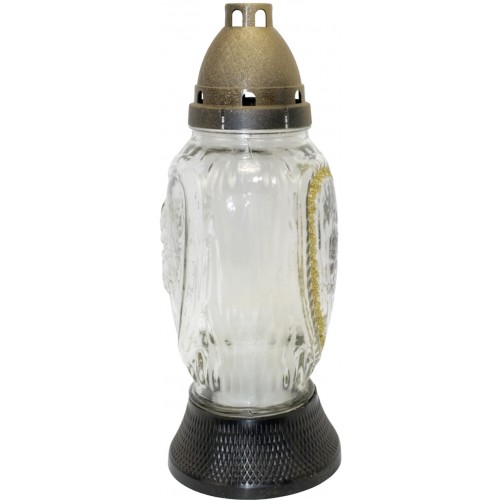 Лампада скляна h-28см серце прозора №ВД-672(8)