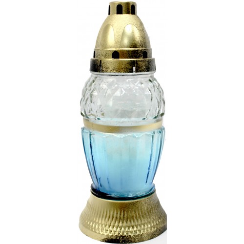 Лампада скляна h-21см кругла прозоро-кольорова №Т-30(14)