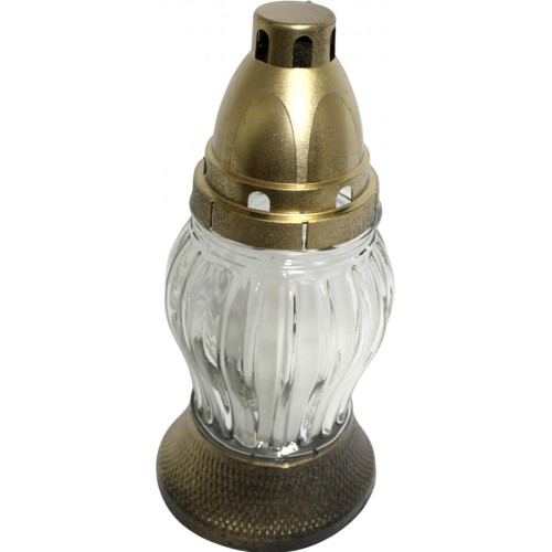 Лампада скляна h-23см кругла прозора №205-ВТ(10)