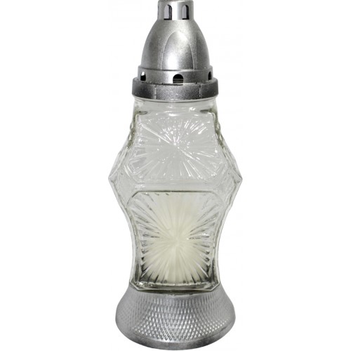 Лампада скляна h-29см квадрат прозора №ВД-768(8)