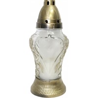 Лампада скляна h-21см "Візерунок" серце №Р-73(14)