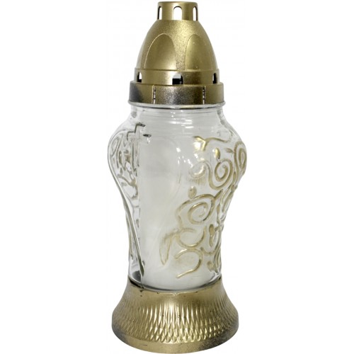 Лампада скляна h-21см "Візерунок" серце №Р-73(14)