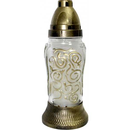 Лампада скляна h-21см "Візерунок" серце №Р-73(14)