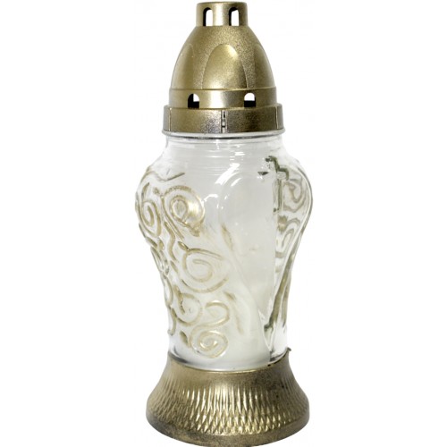 Лампада скляна h-21см "Візерунок" серце №Р-73(14)