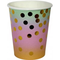 Стакан паперовий "Крупний золотий горох омбре"(10)