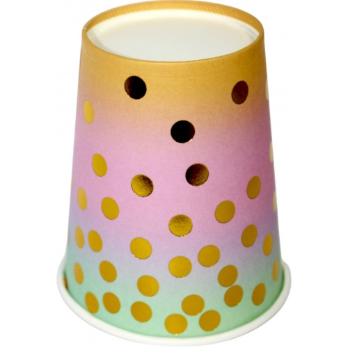 Стакан паперовий "Крупний золотий горох омбре"(10)