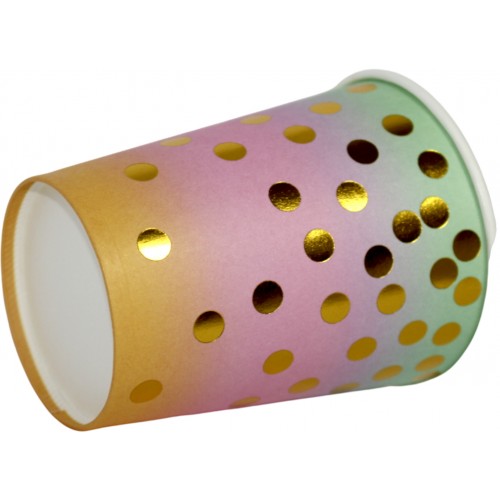 Стакан паперовий "Крупний золотий горох омбре"(10)