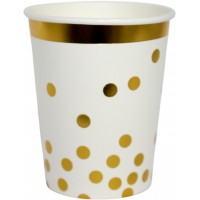 Стакан паперовий "Білий золотий горох"(10)