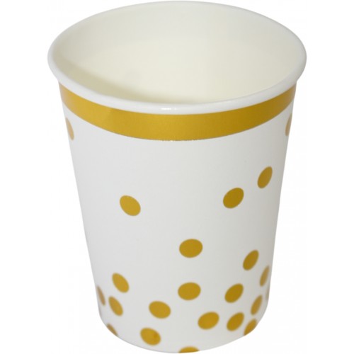 Стакан паперовий "Білий золотий горох"(10)