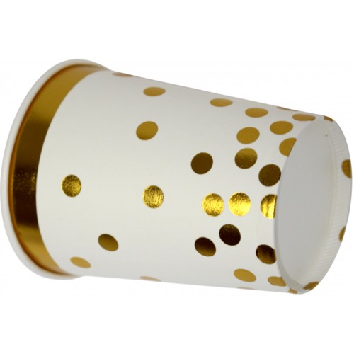 Стакан паперовий "Білий золотий горох"(10)