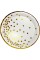 Тарілка паперова, d-230мм,біла золотий горох(10)
